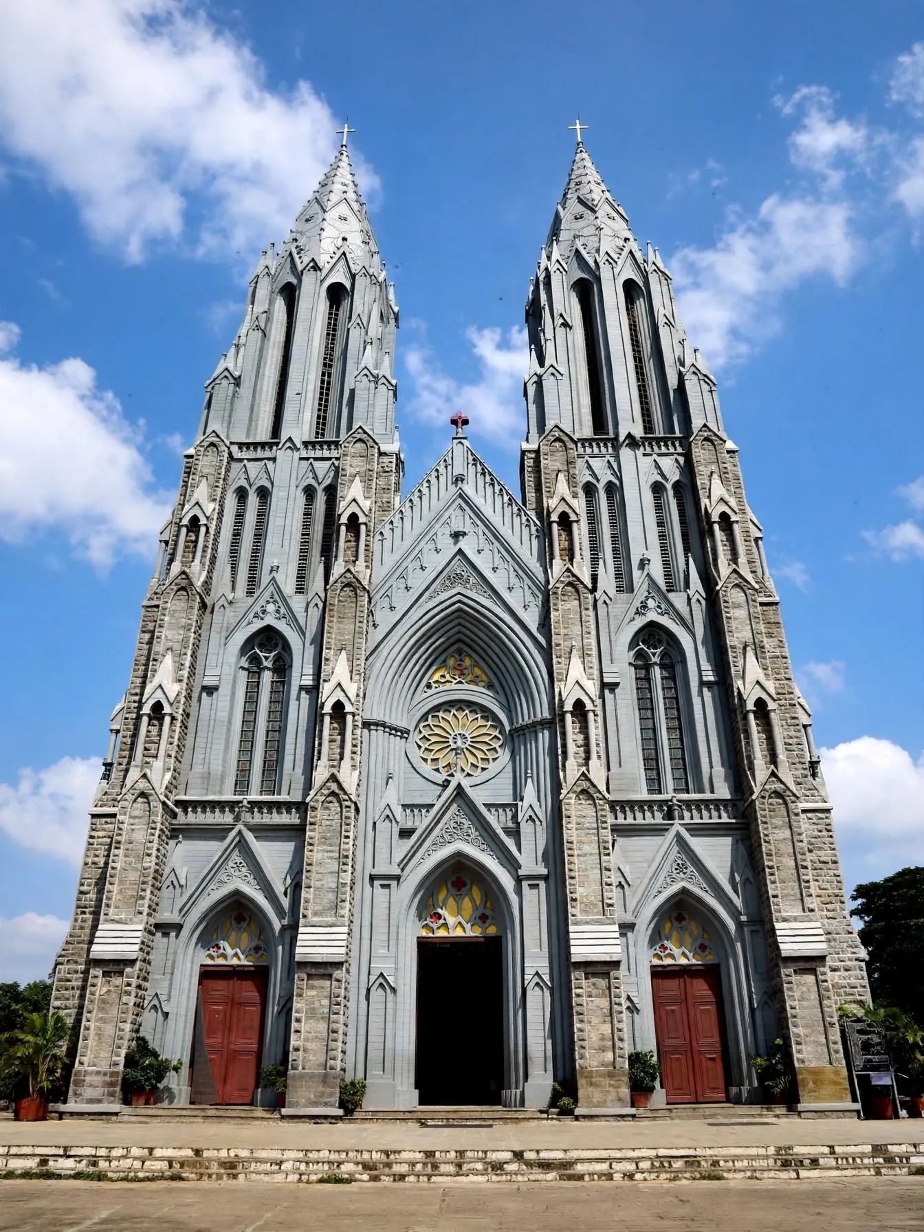 St Philomena Cathedral Mysore Front View